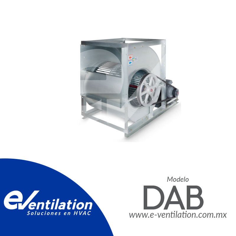 Ventilador Centrifugo Doble Aspiracion Con Bastidor Dab 30 28 Dab